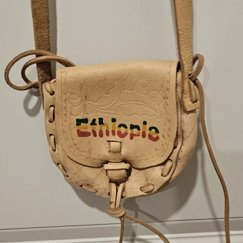 Ethiopia 100% leather Handmade  crossbody bag